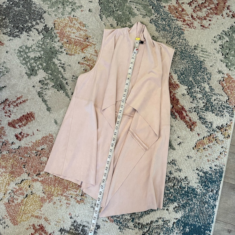 New Premise Women’s Faux Leather Suede Dusty Pink Vest Jacket Size Small - Picture 13 of 16
